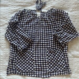 Kids Checkered Shirt - Black and White